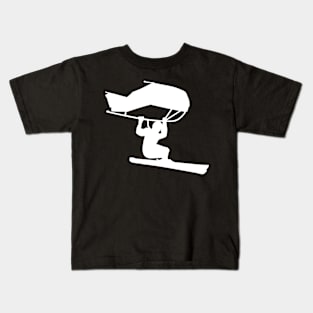 Skier with kitewing Kids T-Shirt